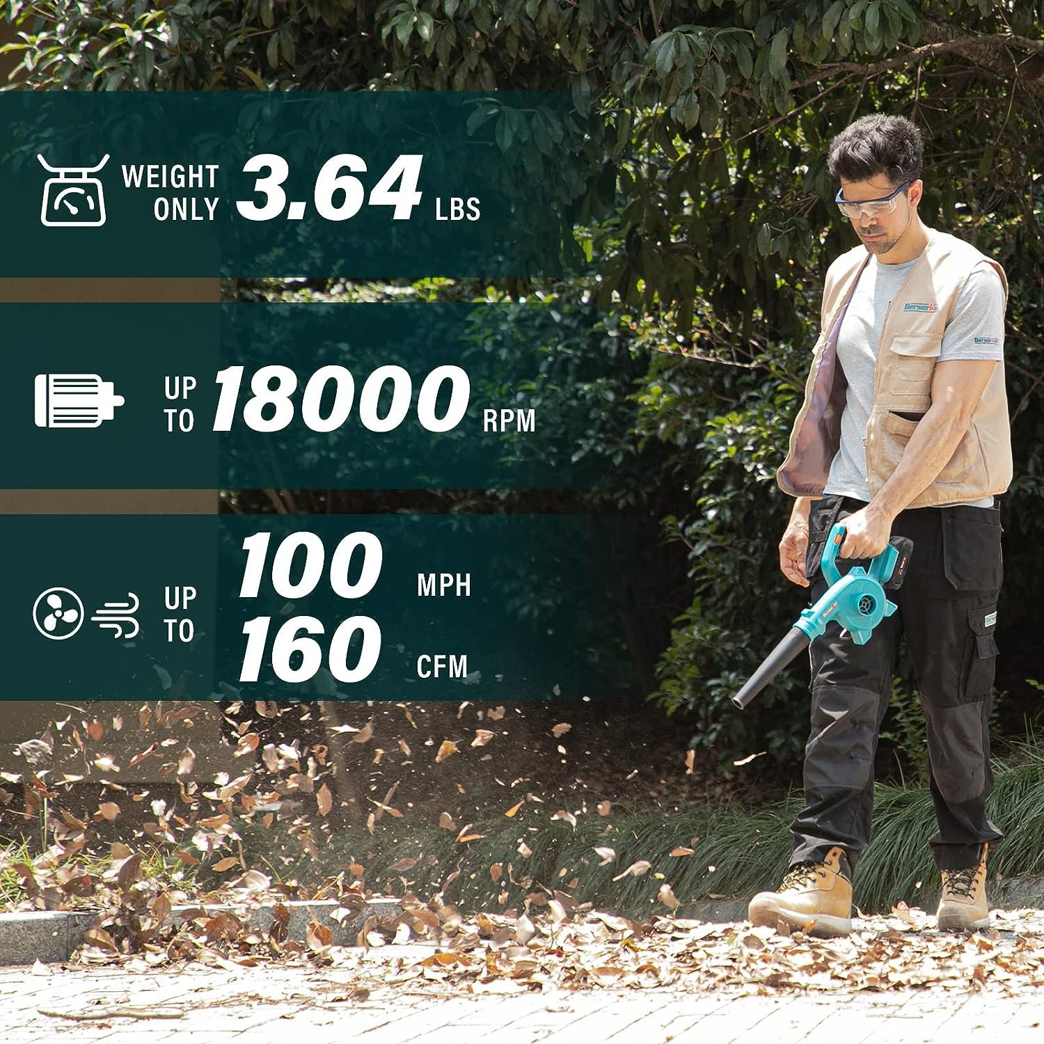 Berserker 20V Leaf Blower Cordless 2.0Ah Battery Operated Review