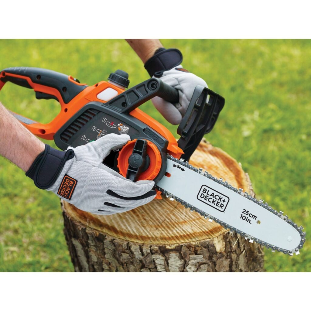 BLACK+DECKER 20V MAX Cordless Chainsaw with Extra Lithium Battery 2.0 Amp Hour (LCS1020  LBXR2020-OPE)