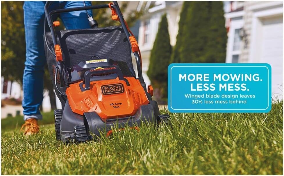 BLACK+DECKER Electric Lawn Mower, 10-Amp, Corded (BEMW472BH)