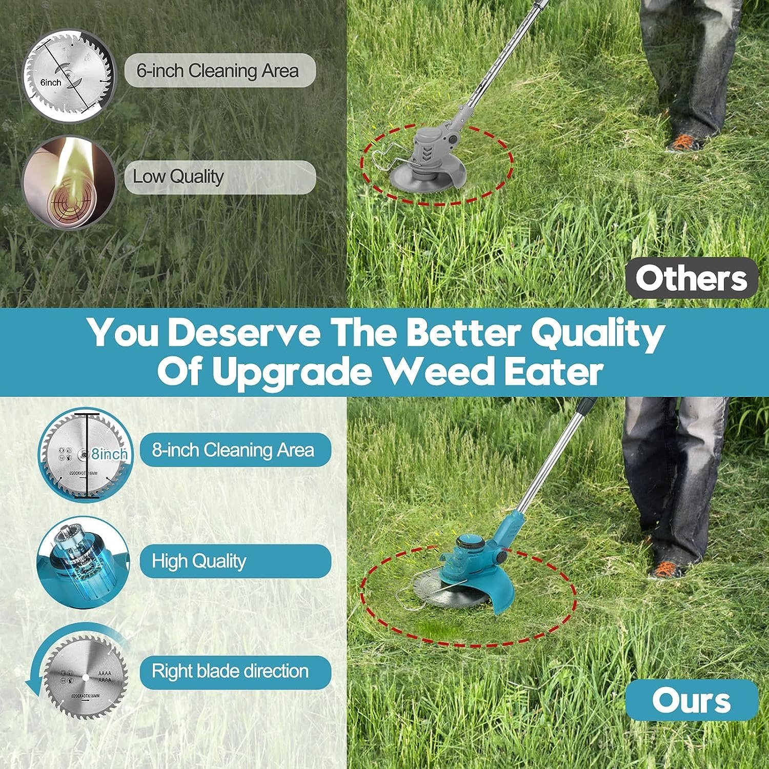 Electric Weed Eater Cordless Weed Wacker Battery Powered Review