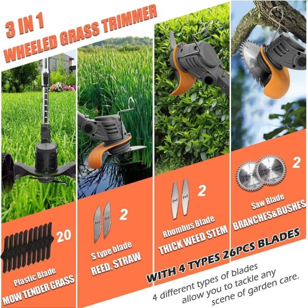 Electric Weed Wacker Cordless Weed Eater Battery Powered Review