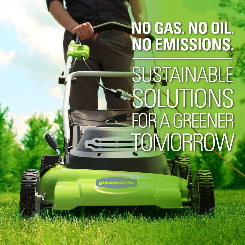 Greenworks 12 Amp Lawn Mower Review Zero Emissions Landscaping 3070