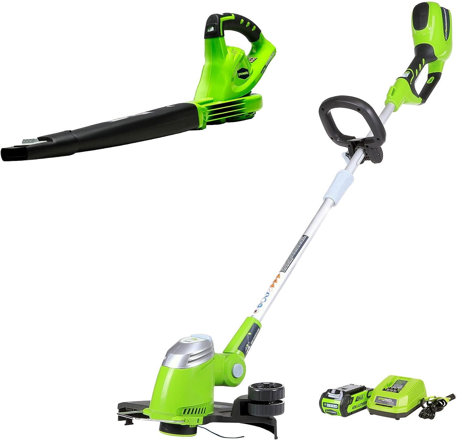 Greenworks 40V 13″ Cordless String Trimmer / Edger, Blower, 2.0Ah Battery and Charger Included review