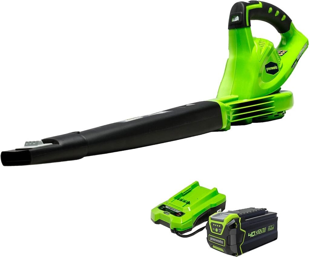 Greenworks 40V (150 MPH / 130 CFM / 75+ Compatible Tools) Cordless Leaf Blower, 4.0Ah Battery and Charger Included