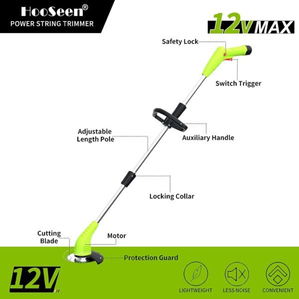 HooSeen Cordless Weed Wacker Review