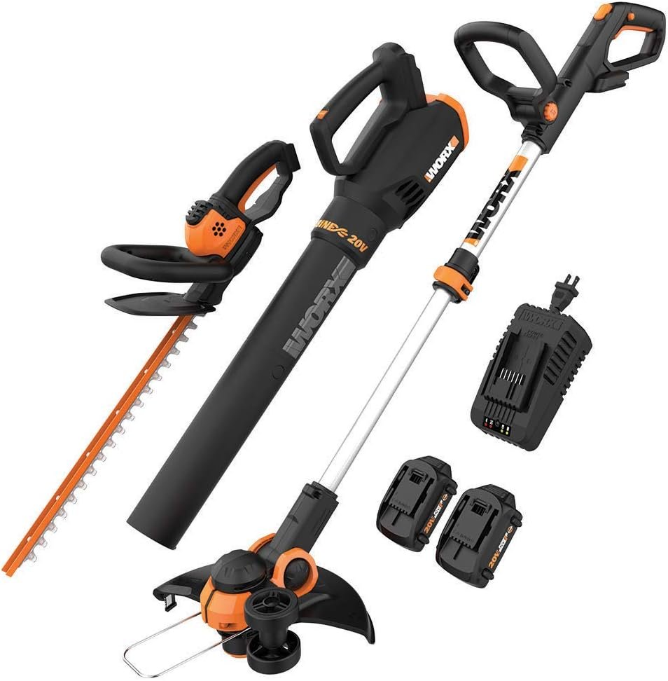 Worx 20V GT 3.0 + Turbine Blower + Hedge Trimmer (Batteries  Charger Included)